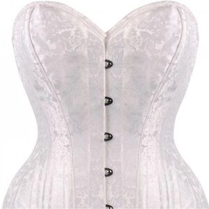Corset Story-Elegant White Brocade Corset-NWT